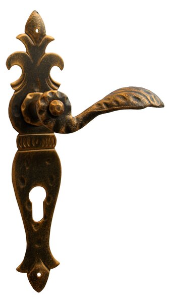 GALBUSERA Kovaná kľučka model 314 - PZ, 90 mm, červeno-hnedá corten
