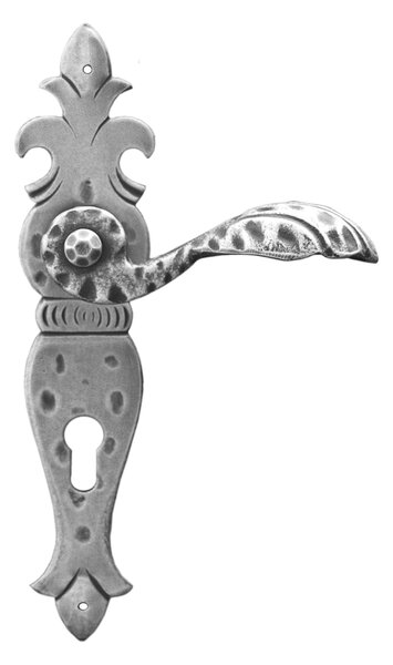 GALBUSERA Kovaná kľučka model 314 - PZ, 90 mm, červeno-hnedá corten
