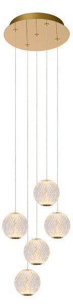 Lucide L134992260 LED závesné stropné svietidlo CINTRA | 5x4,7W integrovaný LED zdroj | 5x290lm | 2700K