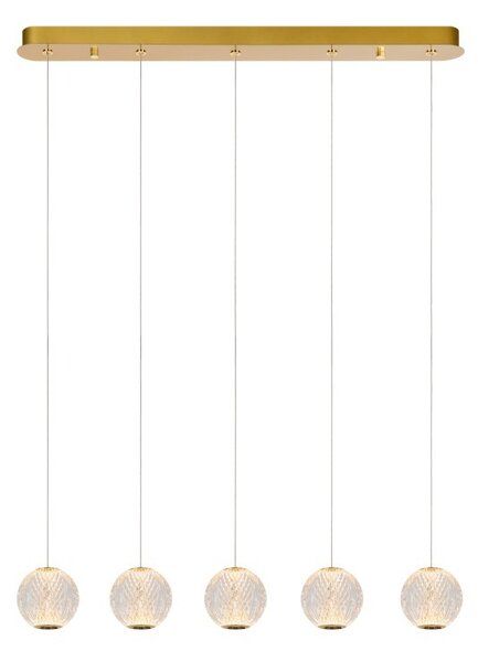 Lucide L134992160 LED závesné stropné svietidlo CINTRA | 5x4,7W integrovaný LED zdroj | 5x290lm | 2700K