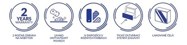 Cersanit Larga, závesná umývadlová skrinka 100cm, biela lesklá, S932-076