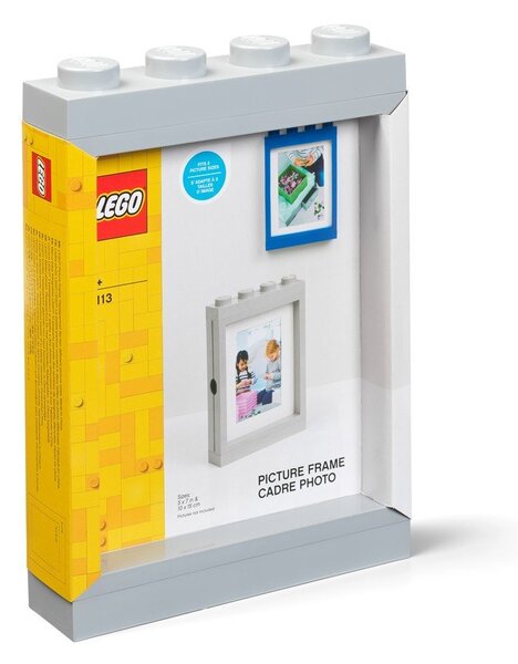 Sivý rámček na fotku LEGO®, 19,3 x 26,8 cm