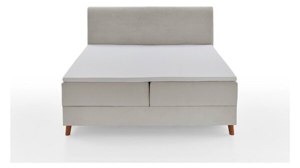 Béžová boxspring posteľ s úložným priestorom 180x200 cm Memphis - Meise Möbel