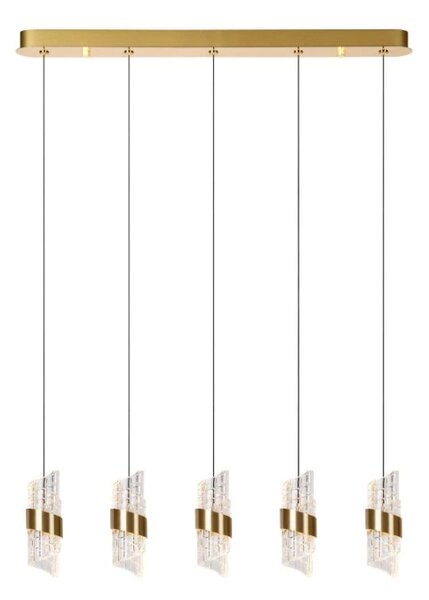 Lucide L134963502 LED závesné stropné svietidlo KLIGANDE | 5x7,8W integrovaný LED zdroj | 5x620lm | 2700K
