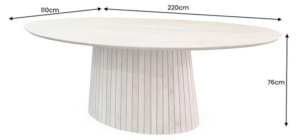 Oválny jedálenský stôl Movement 220 cm mango