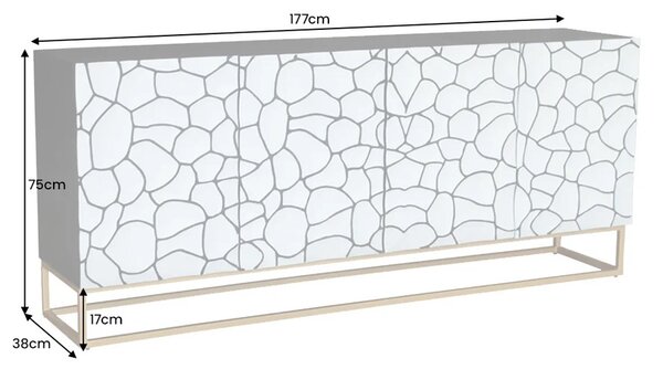 Dizajnová komoda Ladarius 177 cm hnedé mango