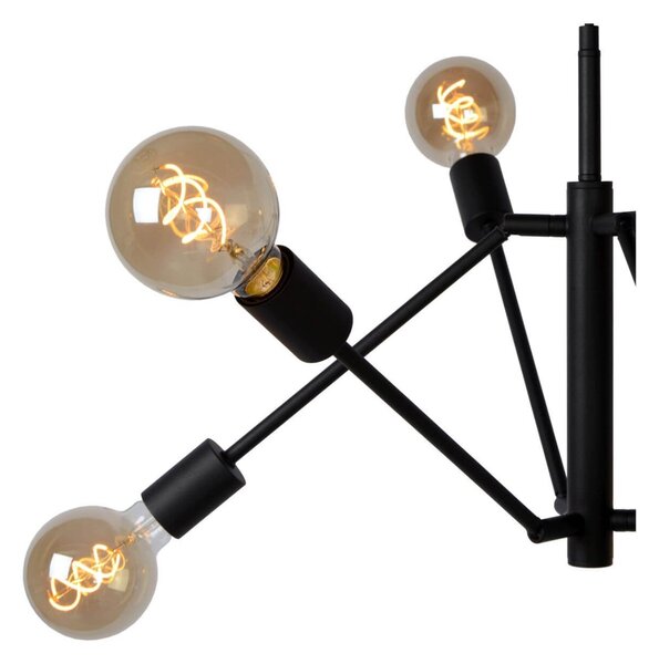 Lucide 21424/06/30 závesné stropné svietidlo Lester 6x40W | E27 - čierna, stmievateľné