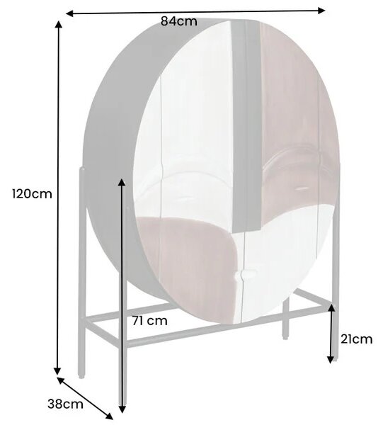 Dizajnová vysoká komoda Haruyo 120 cm mango