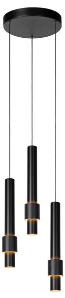 Lucide 24402/15/30 MARGARY závesné stropné svietidlo LED 3x4W | 1300lm | 2700K- čierna