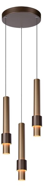 Lucide 24402/15/96 MARGARY závesné stropné svietidlo LED 3x4W | 1300lm | 2700K- mosadz