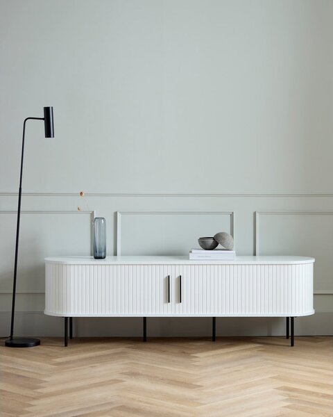 Biely TV stolík 180x56x45 cm Nola – Unique Furniture
