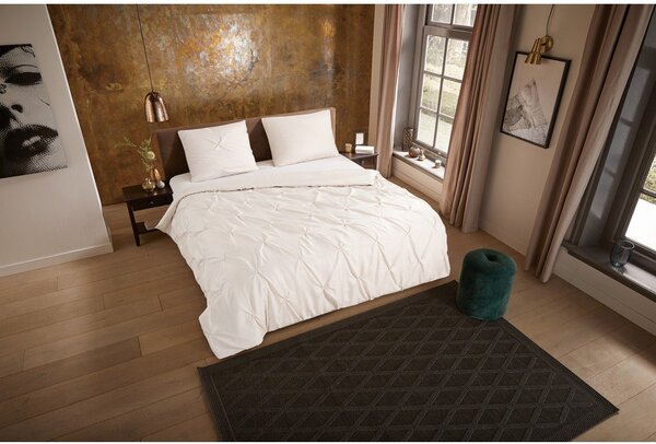 Krémové predĺžené obliečky na dvojlôžko z mikrovlákna 200x220 cm Pure Elegance – Good Morning