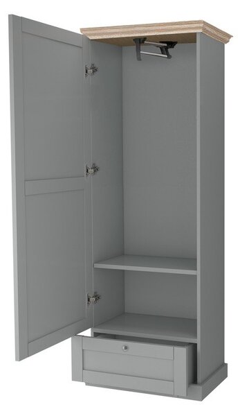 Sivá šatníková skriňa 60x180 cm Binz – Støraa