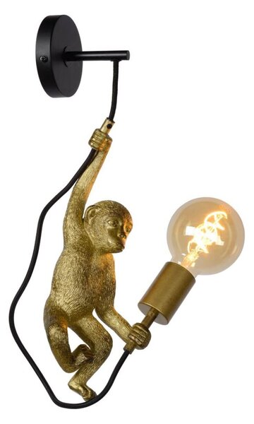 Lucide 10202/01/30 EXTRAVAGANZA CHIMP dekoratívne nástenné svietidlo 1xE27 - čierna, zlatá