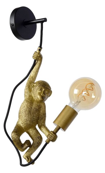 Lucide 10202/01/30 EXTRAVAGANZA CHIMP dekoratívne nástenné svietidlo 1xE27 - čierna, zlatá