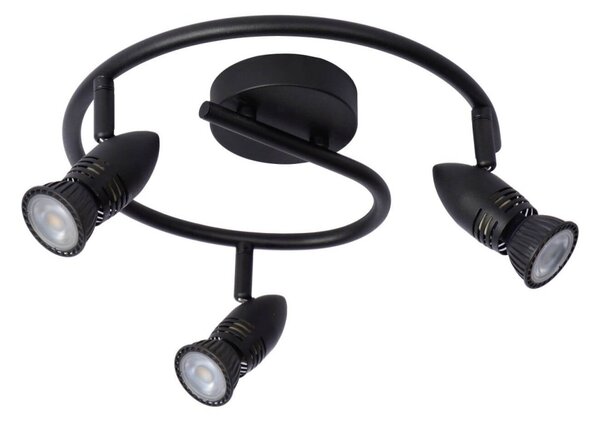 Lucide 13955/03/30 CARO stropné bodové svietidlo D310mm | 3xGU10 - čierna
