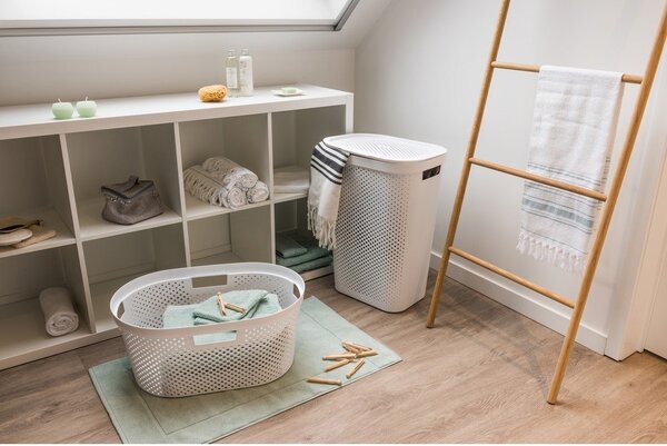 Biely plastový kôš na bielizeň 60 l Infinity – Curver
