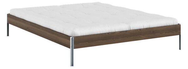 Hnedá dvojlôžková posteľ z borovicového dreva s roštom 160x200 cm Core – Karup Design