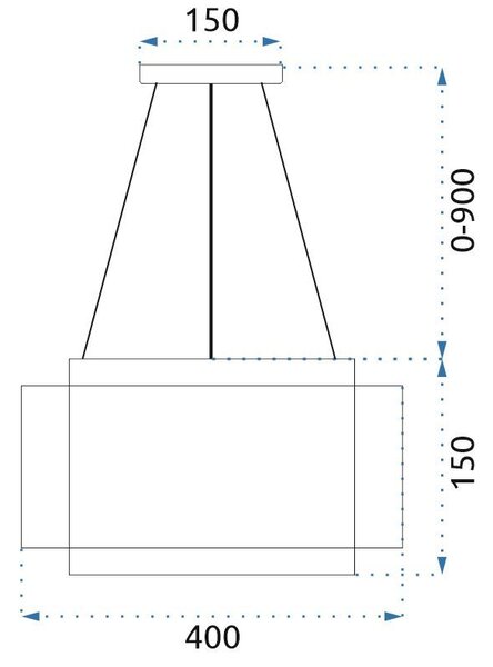 Toolight Toolight, LED závesné stropné svietidlo 40cm APP1000-CP, čierna-zlatá, OSW-07551