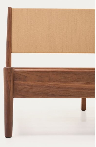 Tmavohnedá dvojlôžková posteľ s roštom 160x200 cm Elan – Kave Home