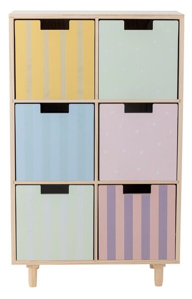 Nízka detská komoda z masívu paulownie v prírodnej farbe 25,5 x88, 5 cm Calle – Bloomingville Mini