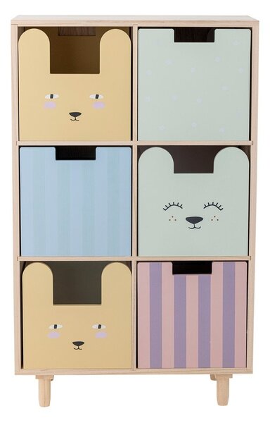 Nízka detská komoda z masívu paulownie v prírodnej farbe 25,5 x88, 5 cm Calle – Bloomingville Mini