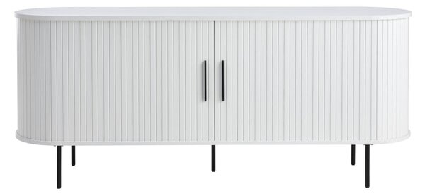 Biela komoda s posuvnými dverami 180x76x45 cm Nola – Unique Furniture