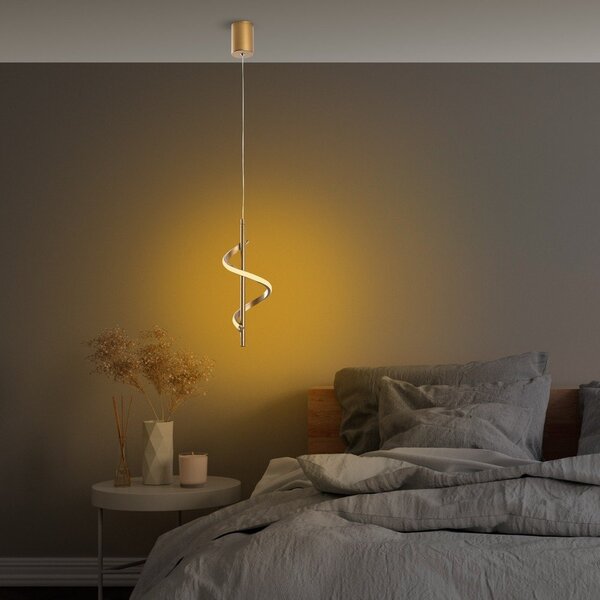 LED závesné svietidlo v zlatej farbe ø 16 cm Likma – Opviq lights