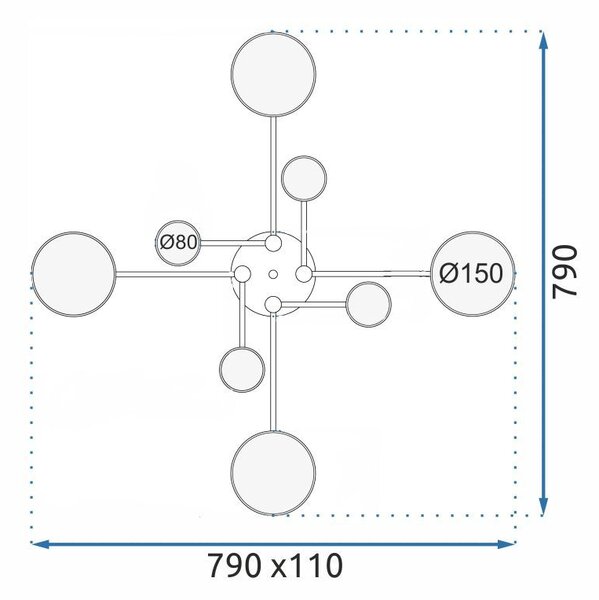 Toolight Toolight, LED stropné svietidlo s diaľkovým ovládaním APP528-8C, šedá, OSW-08470