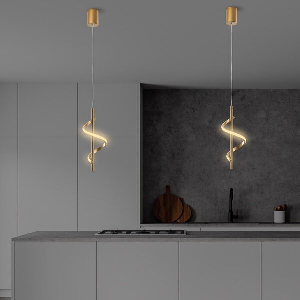 LED závesné svietidlo v zlatej farbe ø 16 cm Likma – Opviq lights