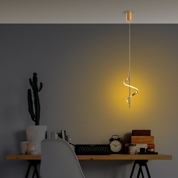 LED závesné svietidlo v zlatej farbe ø 16 cm Likma – Opviq lights