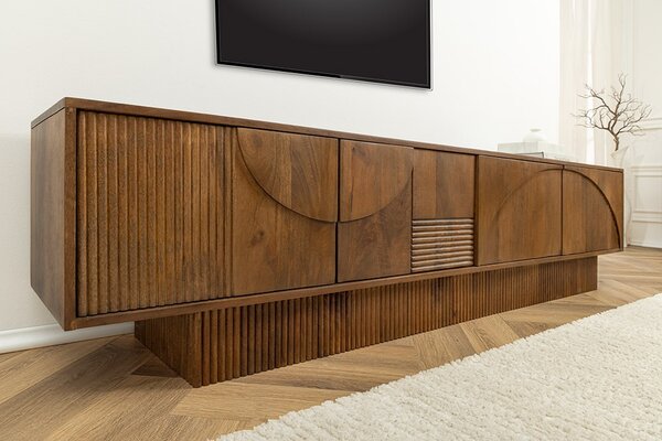 Dizajnový TV stolík Movement 200 cm hnedé mango