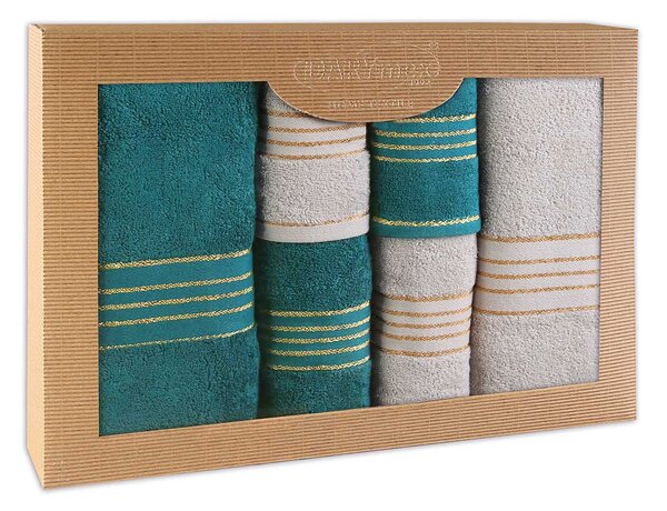 BAVLNENÉ UTERÁKY TIWANO SADA 2 KS 30X50 CM, 2 KS 50X90 CM, 2 KS 70X140 CM VIACFAREBNÁ