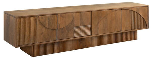 Dizajnový TV stolík Movement 200 cm hnedé mango