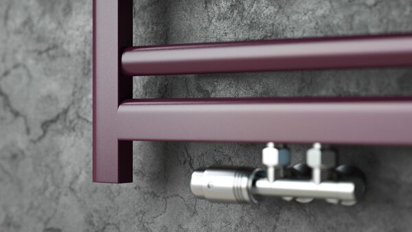 Regnis Retro, vykurovacie teleso 300x1100mm so stredovým pripojením 50mm, 444W, čierna matná, RETRO110/30/D5/BLACK