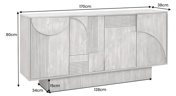 Dizajnová komoda Movement 170 cm hnedé mango