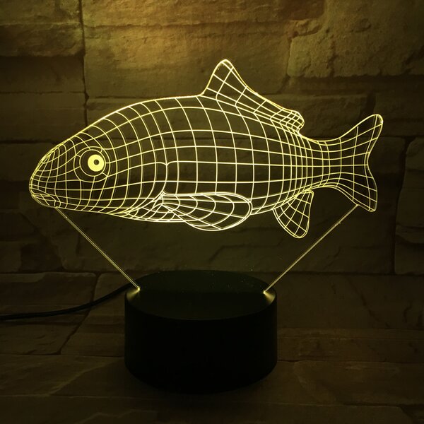 Beling 3D lampa, Ryba, 7 farebná S403