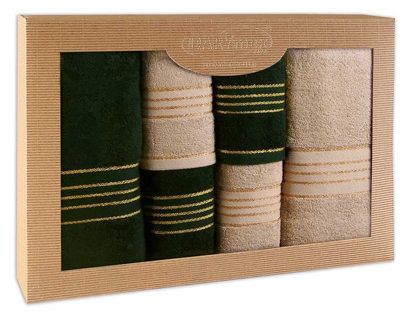 BAVLNENÉ UTERÁKY TIWANO SADA 2 KS 30X50 CM, 2 KS 50X90 CM, 2 KS 70X140 CM VIACFAREBNÁ