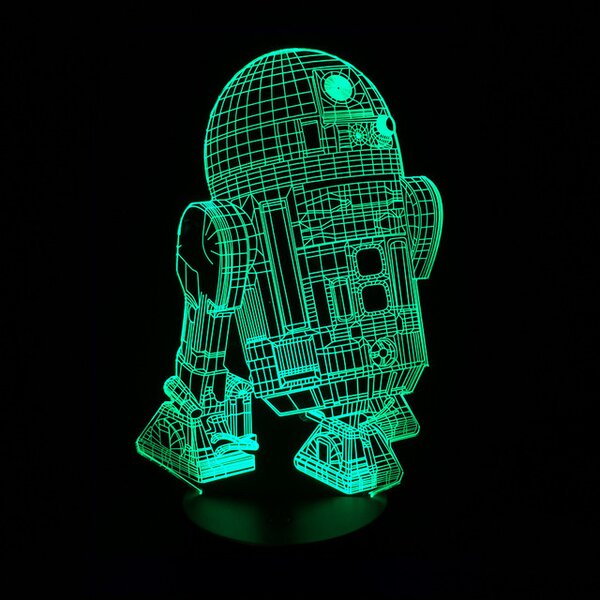 Beling 3D detská LED lampa ,R2D2, nočné svetlo pre deti, 16 farieb