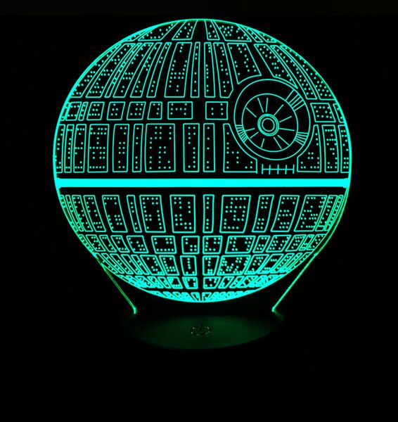 Beling 3D lampa, Death Star, 7 farebná S419
