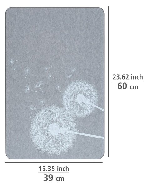 Sivá kúpeľňová predložka z kremeliny 39x60 cm Astera – Wenko