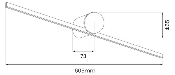 Nástenné LED svietidlo Artist, 1x LED 9w, 4000k, (60 cm), w
