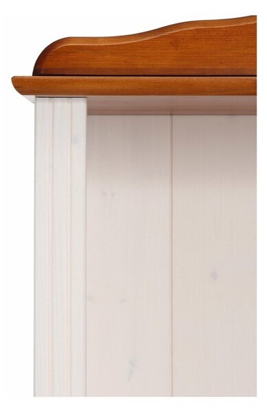 Biela/v prírodnej farbe knižnica z borovicového dreva 70x181 cm Ella – Støraa