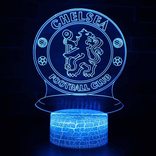 Beling 3D lampa, 3D lampa Chelsea,futbalový darček,16 farebná S204