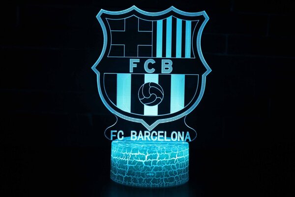 Beling 3D lampa, FCB Barcelona,futbalový darček,16 farebná S337