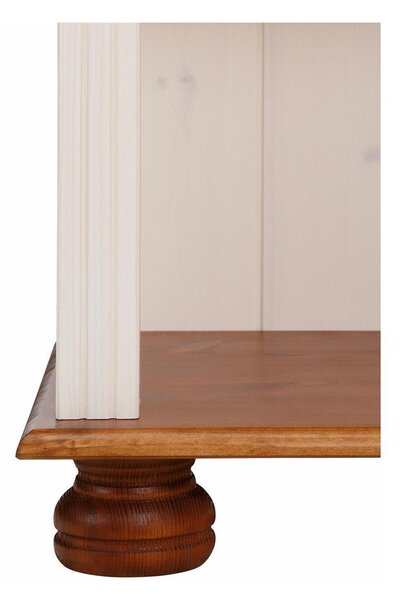 Biela/v prírodnej farbe knižnica z borovicového dreva 70x181 cm Ella – Støraa