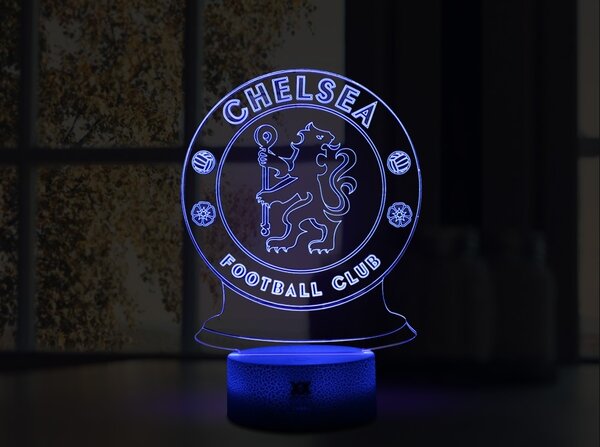 Beling 3D lampa, 3D lampa Chelsea,futbalový darček,16 farebná S204