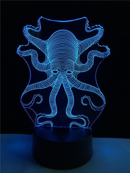 Beling 3D lampa, Chobotnica, 7 farebná S399