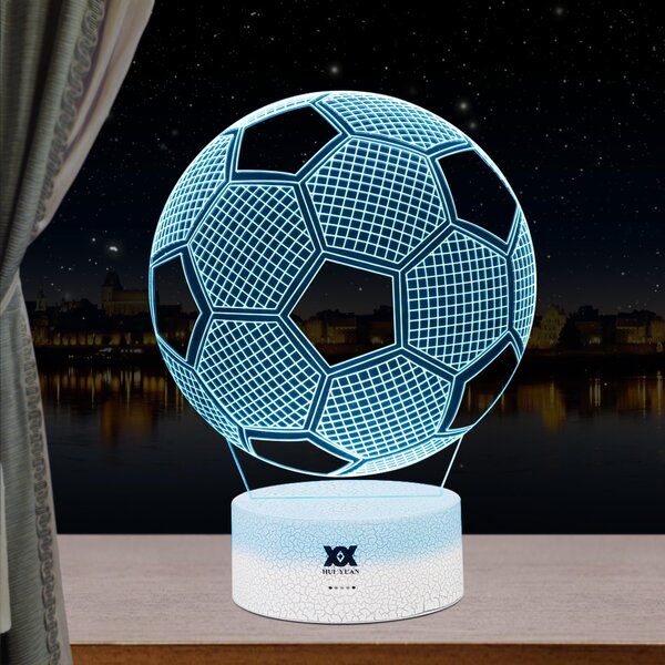 Beling 3D lampa, Lopta,futbalový darček,16 farebná S337