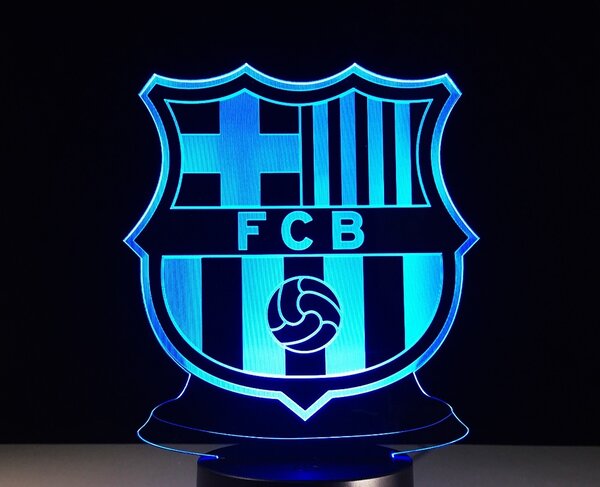 Beling 3D detská LED lampa, FCB Barcelona, futbalový darček , 16 farieb S48
